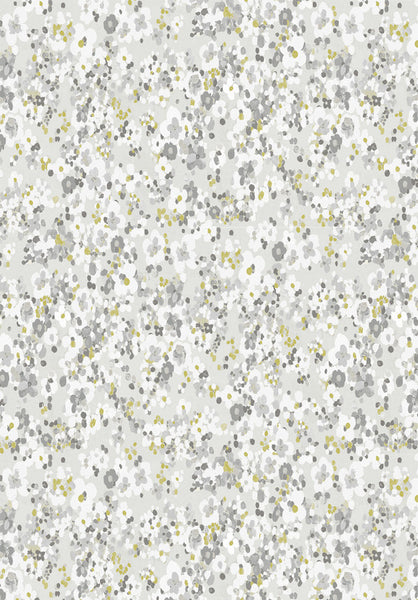 Papel Tapiz Gris con Amarillo Diseño Confeti