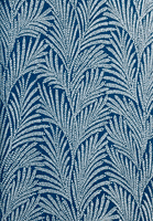 Papel Tapiz Azul con Plateado Diseño Plantas Entrelazadas