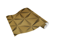 Papel Tapiz Dorado Diseño Triángulos con Efecto 3D